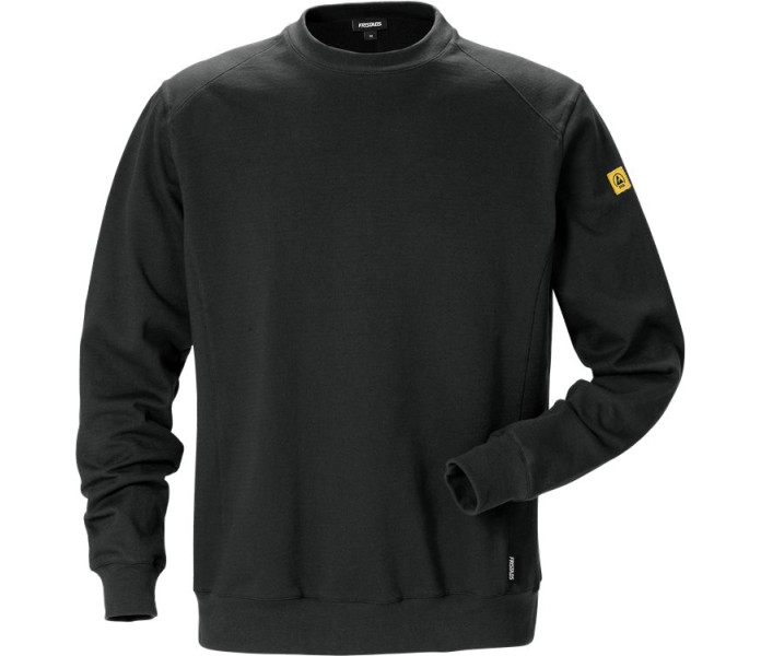 Koko: XS, Väri alkuperäinen: Musta, Materiaali: 48 % puuvilla, 48 % polyesteri, 4 % johtavia kuituja. image