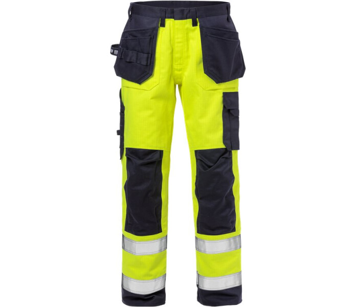 FRISTADS-Palosuojatut high vis rakentajan housut lk 2 2584 FLAM kuva