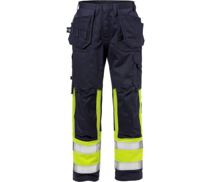 FRISTADS-Palosuojatut rakentajan  high vis housut lk 1 2586 FLAM image