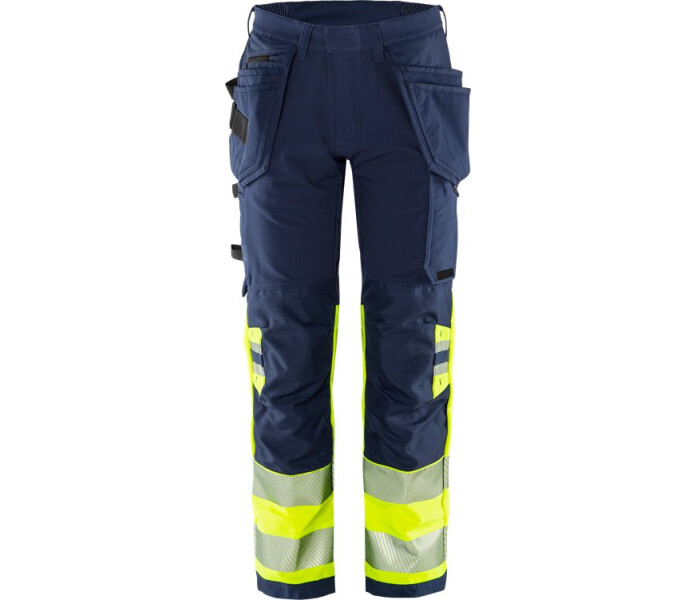 FRISTADS-Green high vis rakentajan stretch housut lk 1 2643 GSTP kuva