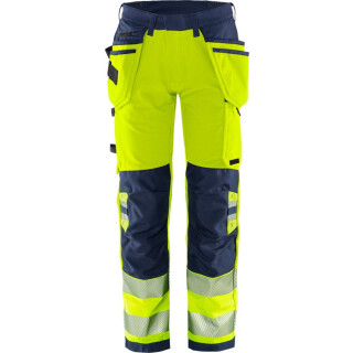 FRISTADS-Green high vis rakentajan stretch housut lk 2 2644 GSTP kuva