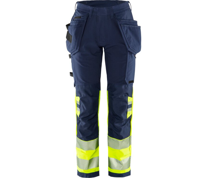 FRISTADS-Green high vis rakentajan stretch housut naisten lk 1 2663 GSTP image