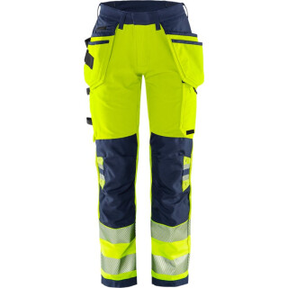FRISTADS-Green high vis rakentajan stretch housut naisten lk 2 2664 GSTP  kuva
