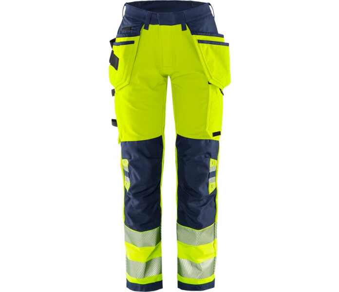 FRISTADS-Green high vis rakentajan stretch housut naisten lk 2 2664 GSTP  kuva